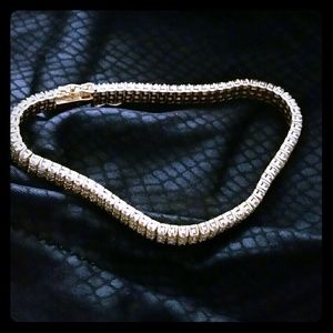14k diamond tennis bracelet Vintage